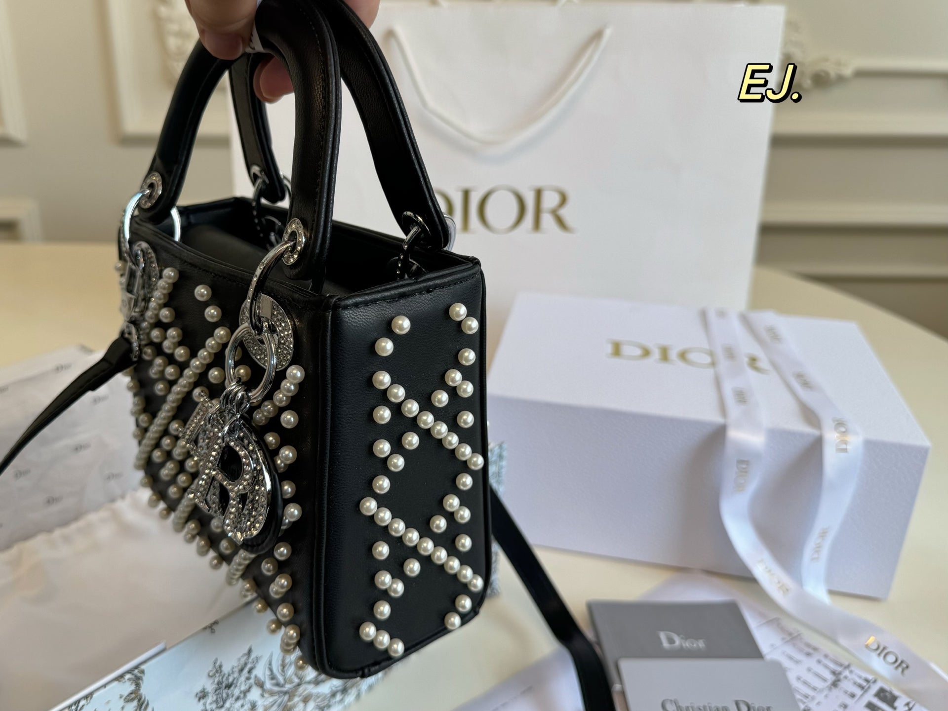 Lady Dior Pearl handbag