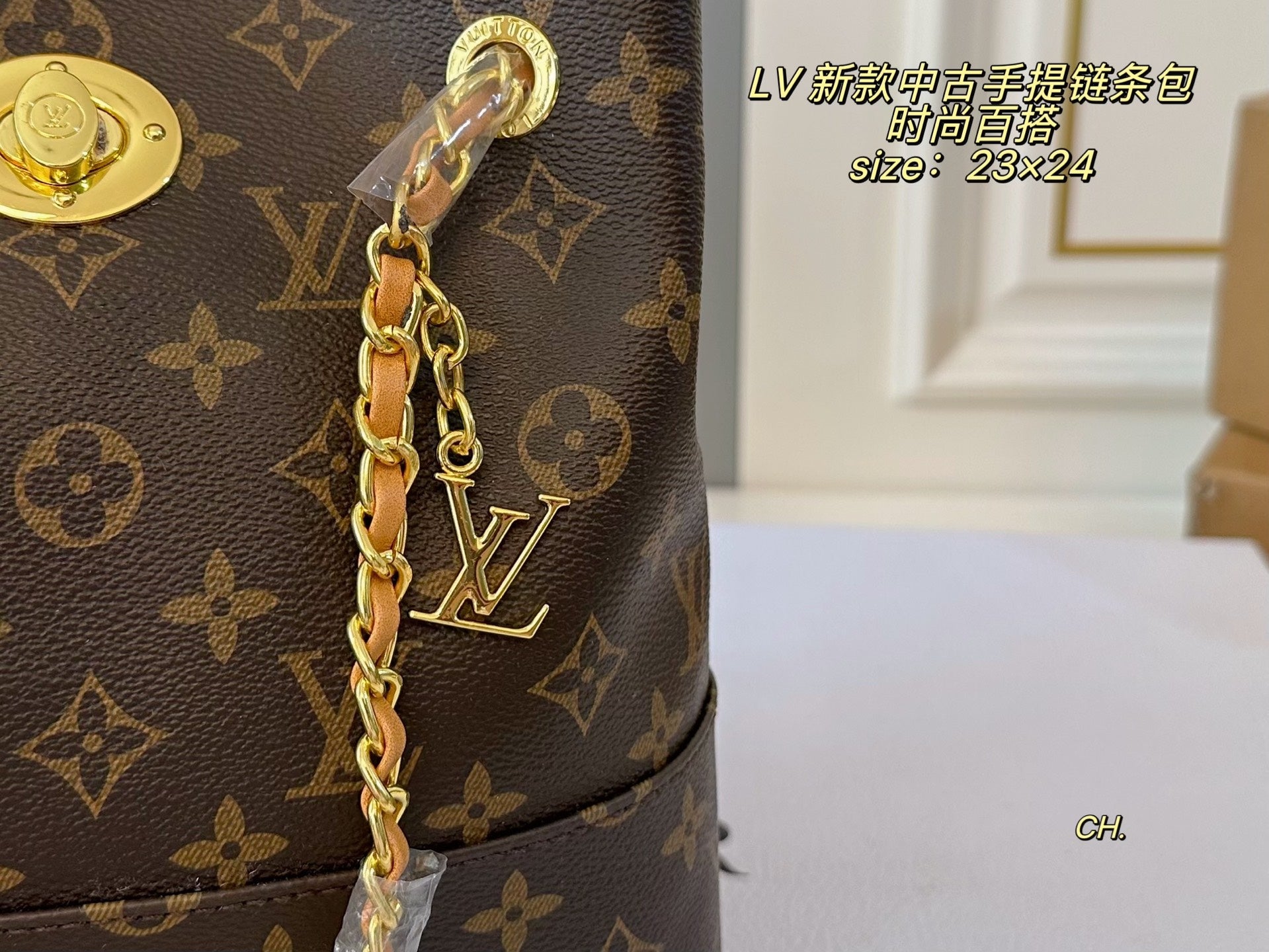 LV Vintage Handbag With Chain Strap