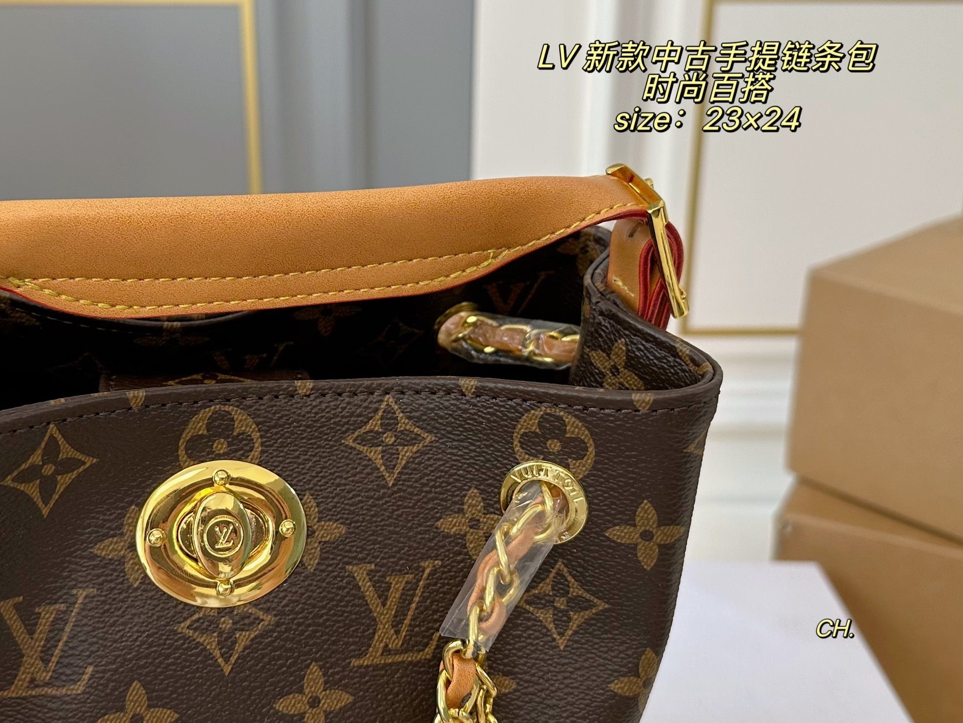 LV Vintage Handbag With Chain Strap