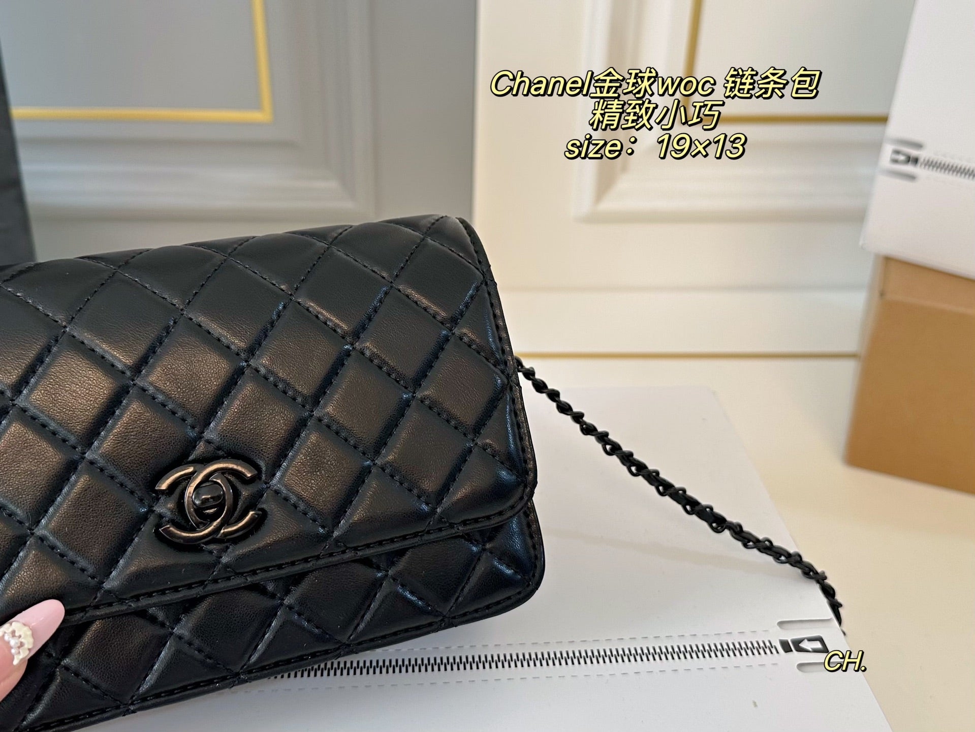 CHANEL Golden Ball WOC chain bag