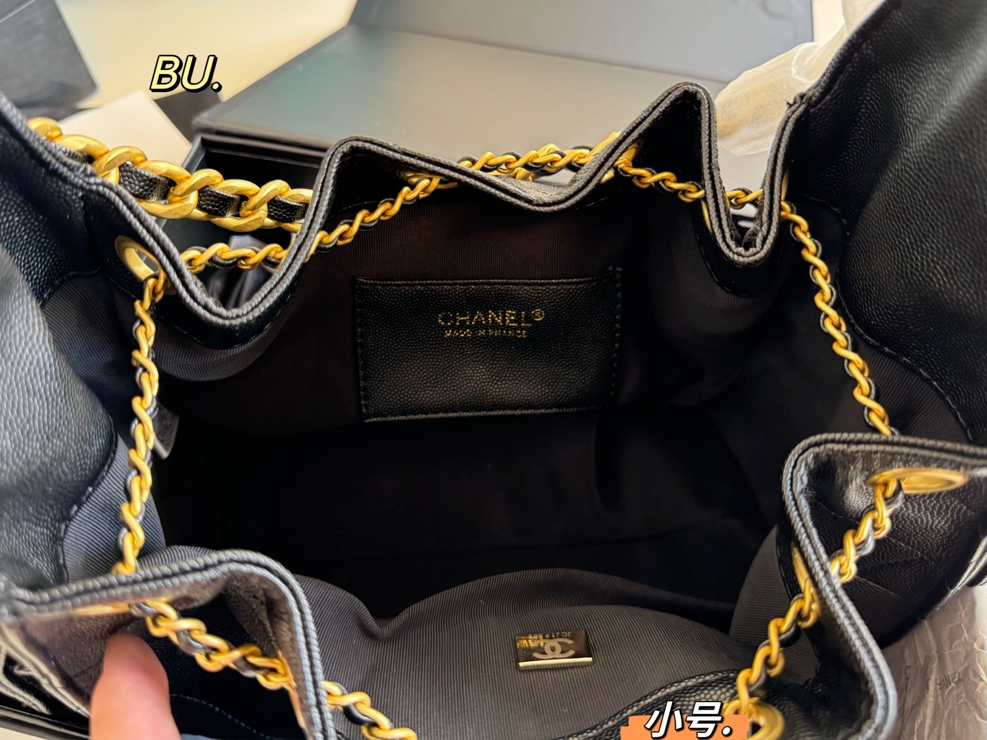 CHANEL 25c hobo Drawstring Chain Bucket Bag