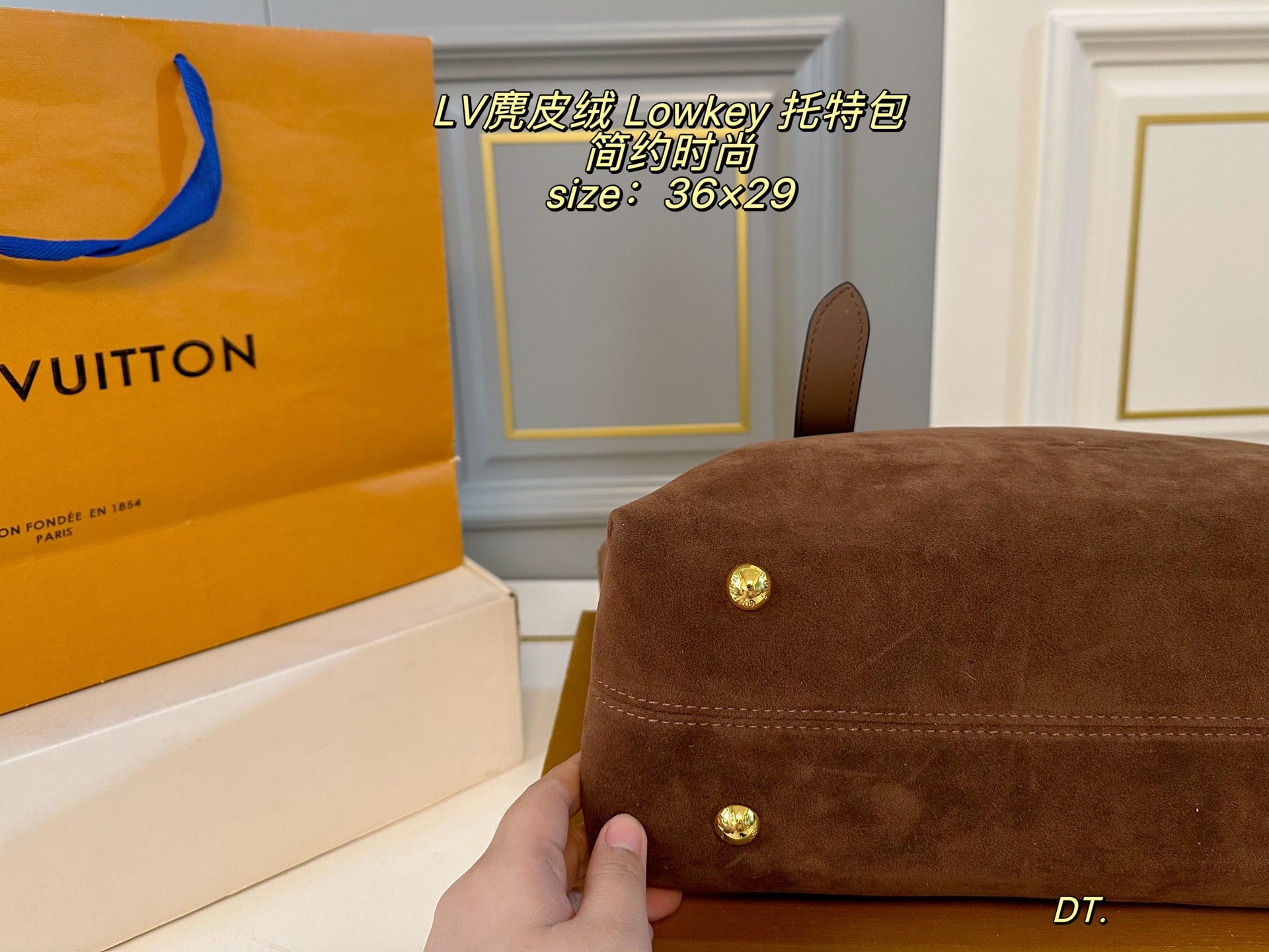LV Suede Low key Tote Bag