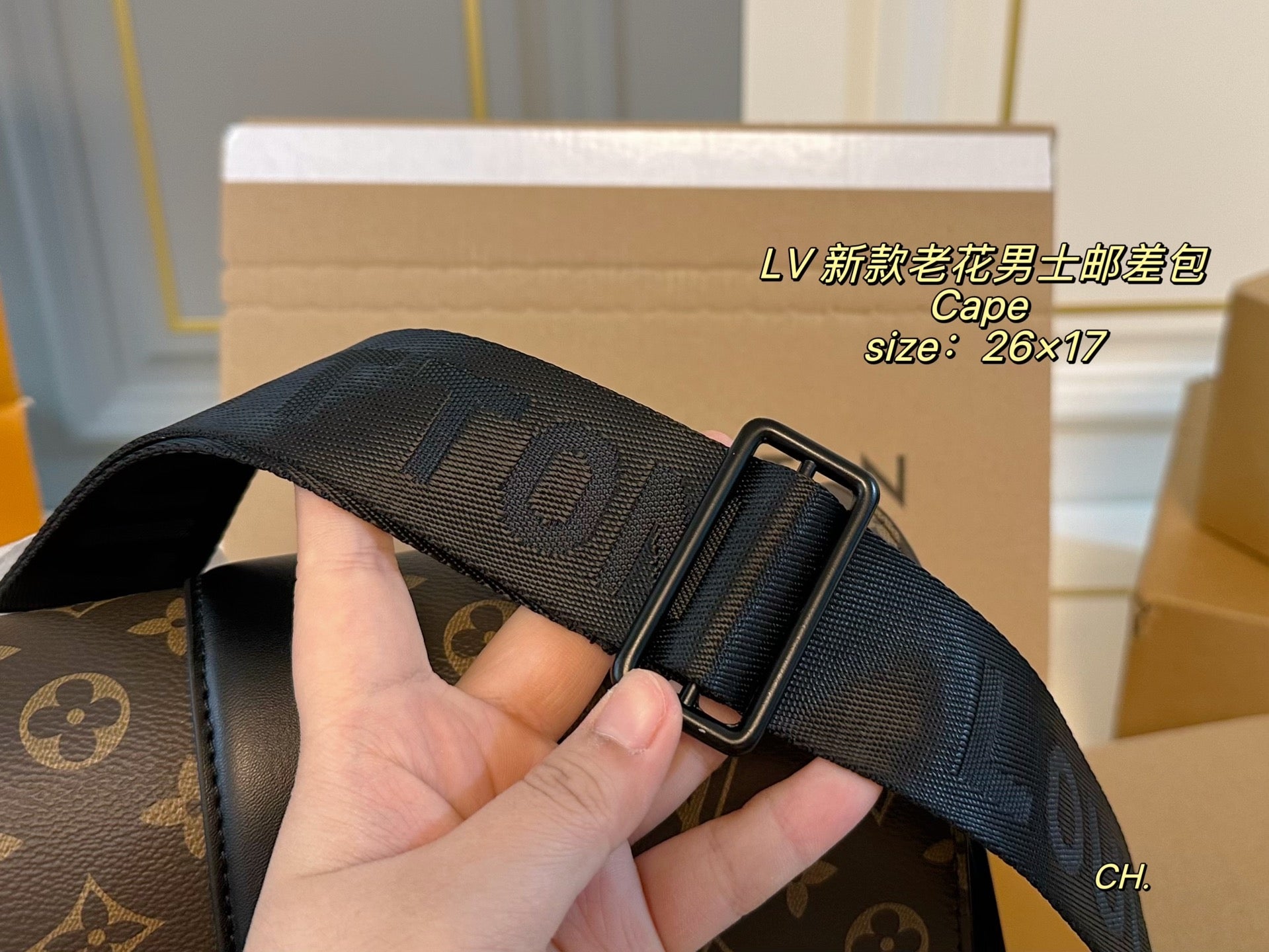 LV Cape Embossed Messenger Bag