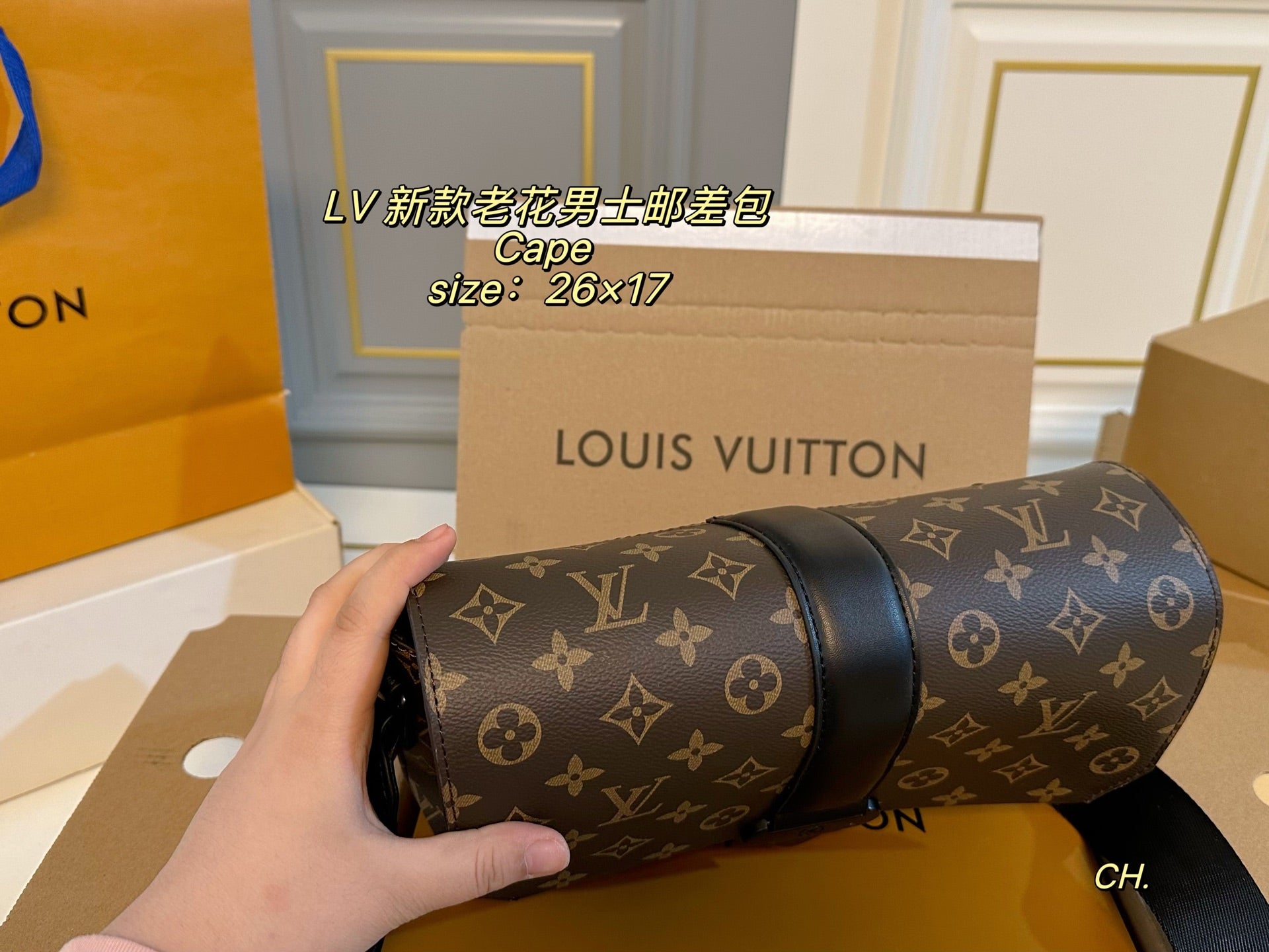 LV Cape Embossed Messenger Bag