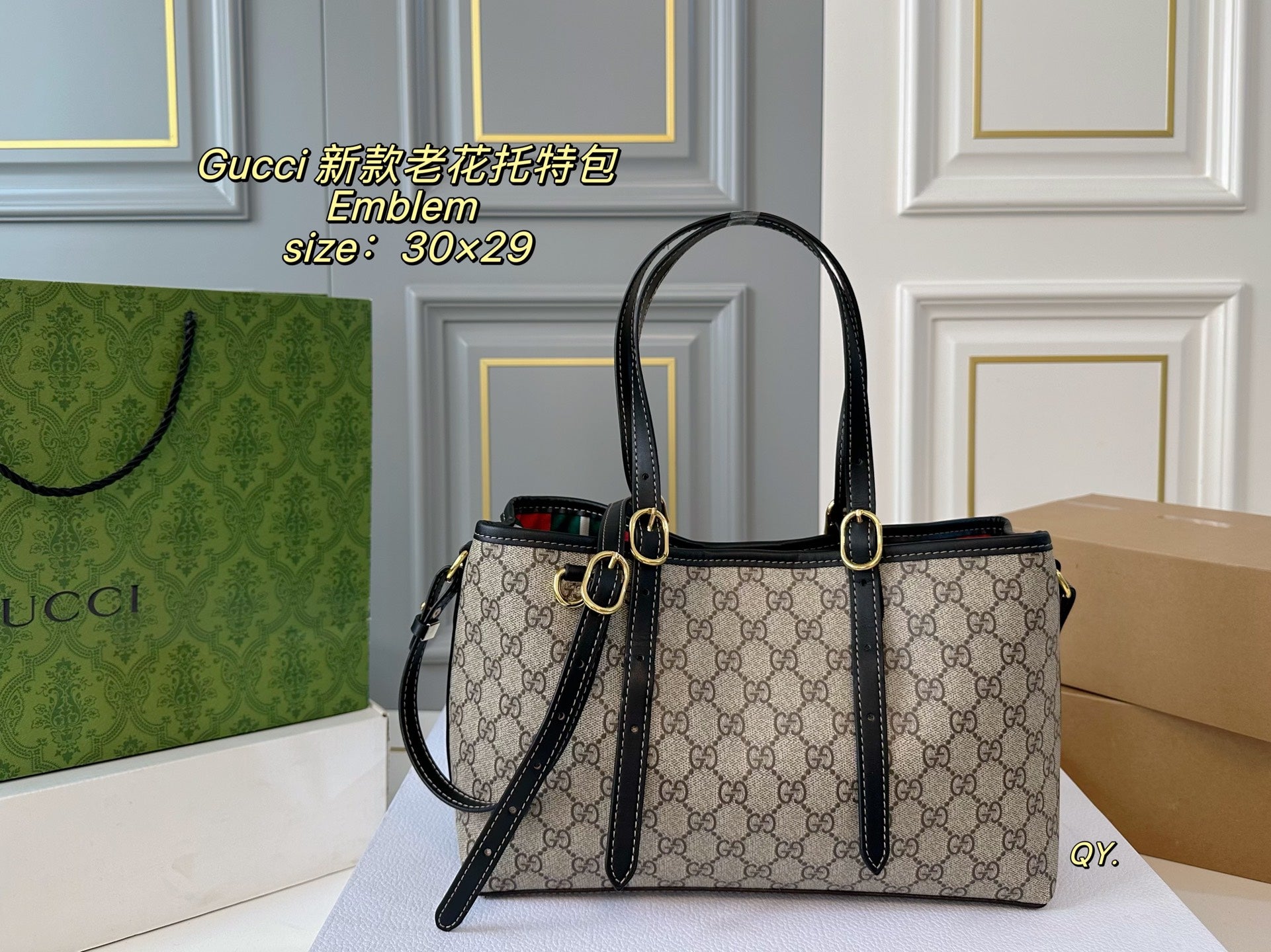 GUCCI Emblem Tote