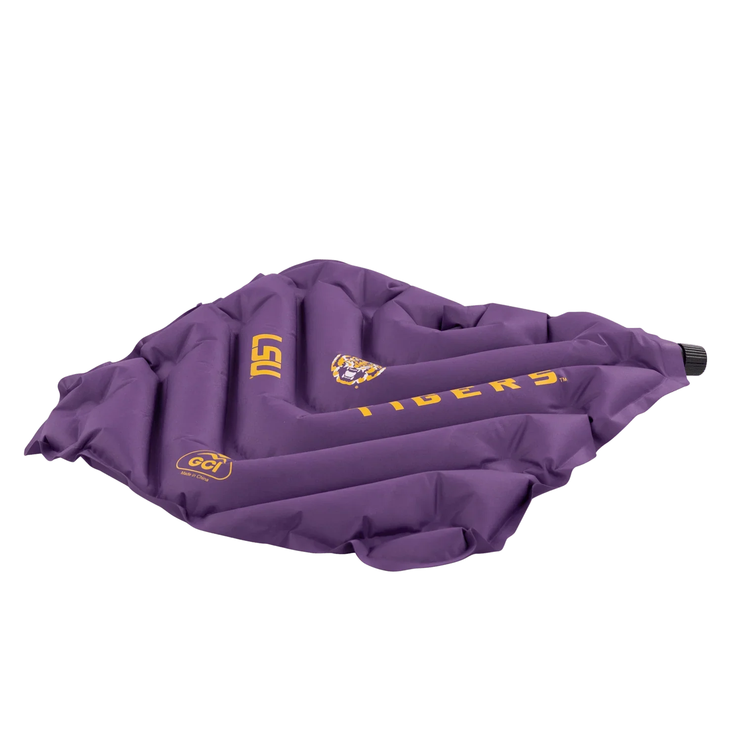 Side angle of V Seat with LSU Tigers print.