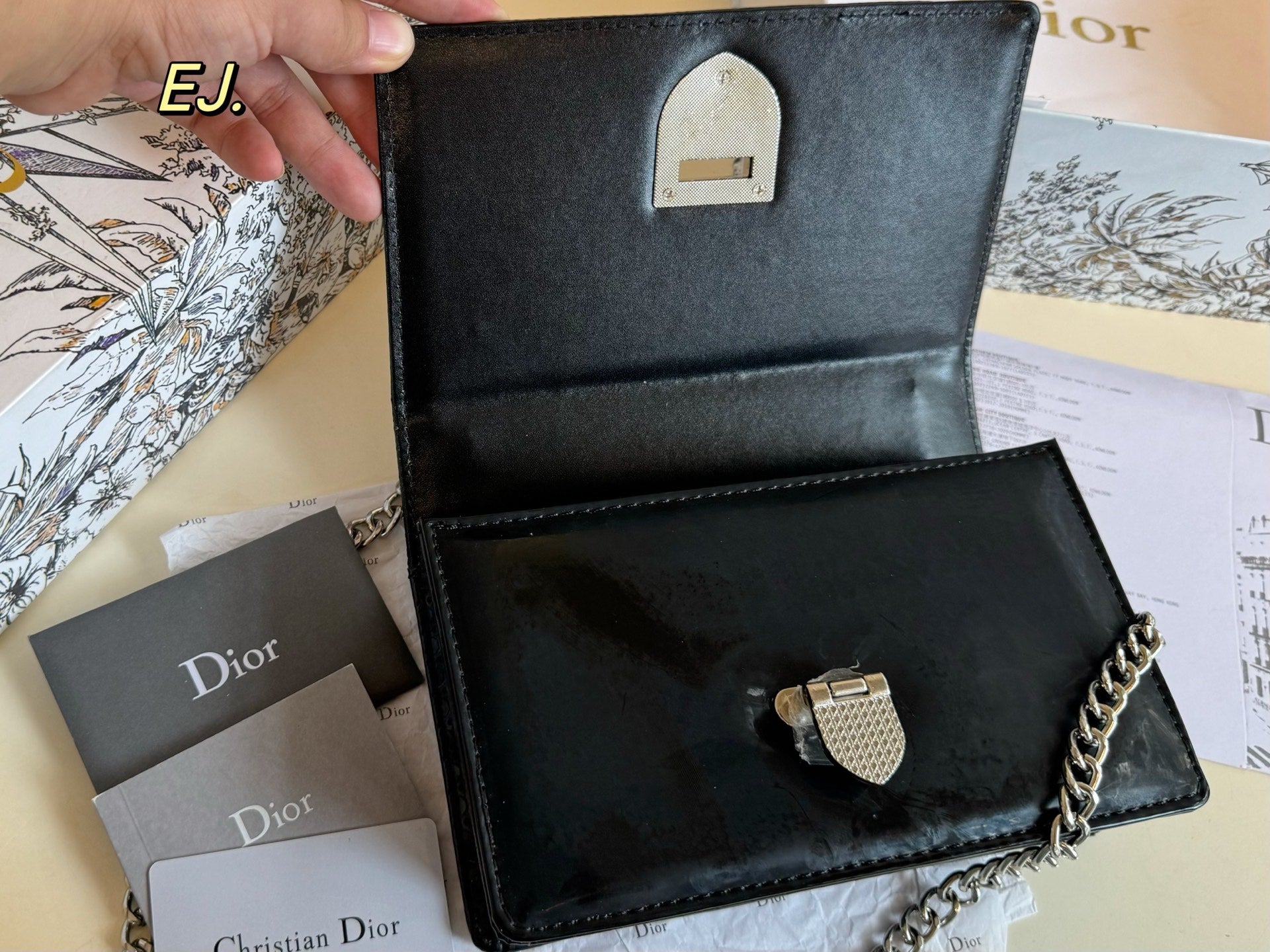 Dior AWA Full Diamond Shield Chain Bag