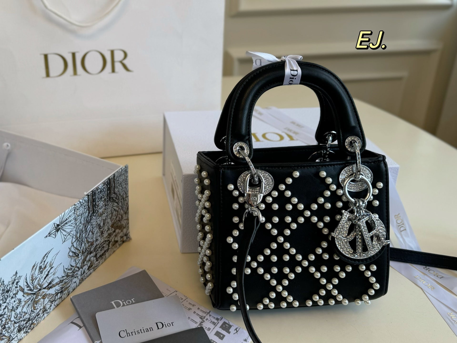 Lady Dior Pearl handbag