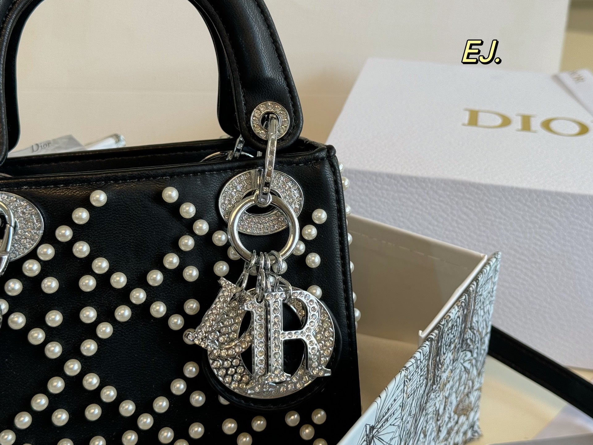 Lady Dior Pearl handbag