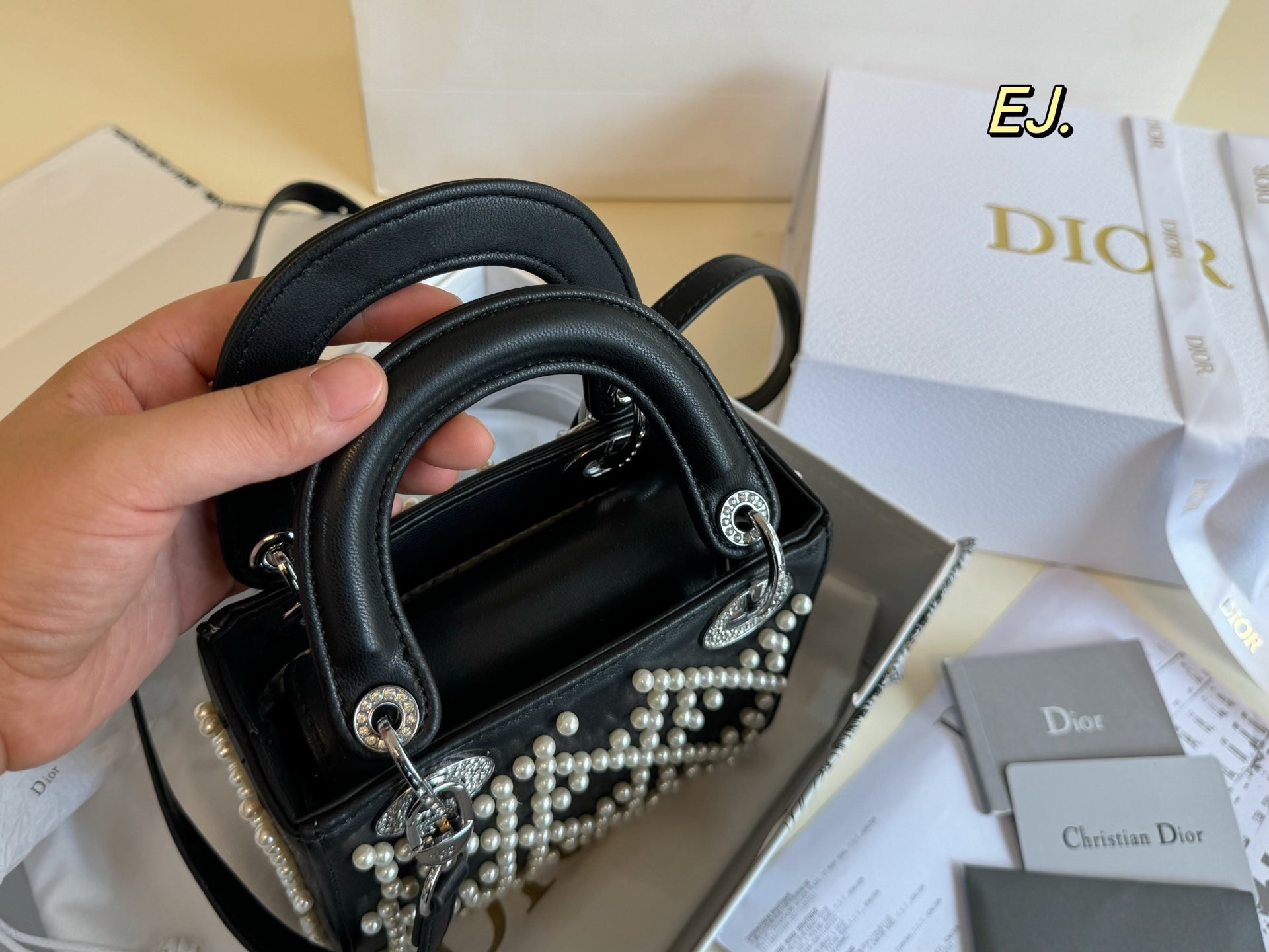 Lady Dior Pearl handbag