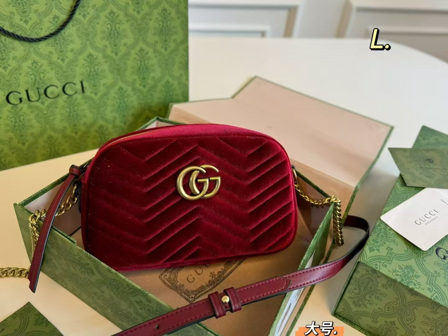 Gucci Velvet Marmont Camera Bag