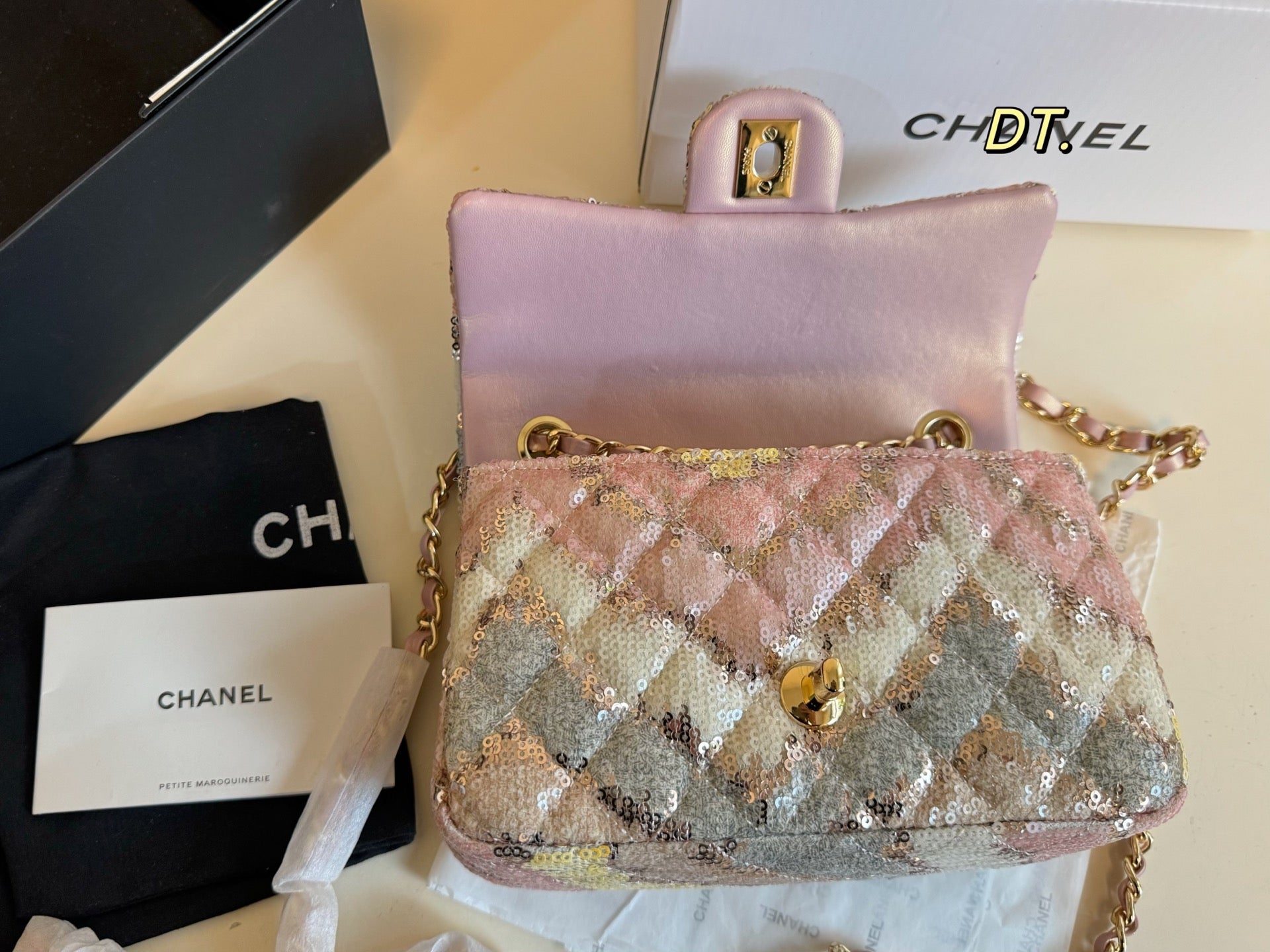 CHANEL Sequin Square Bag