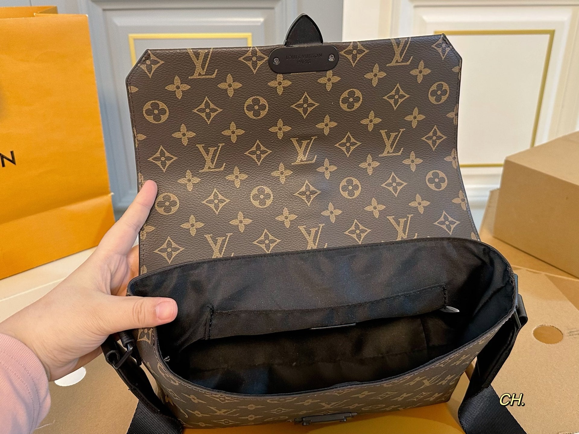 LV Cape Embossed Messenger Bag