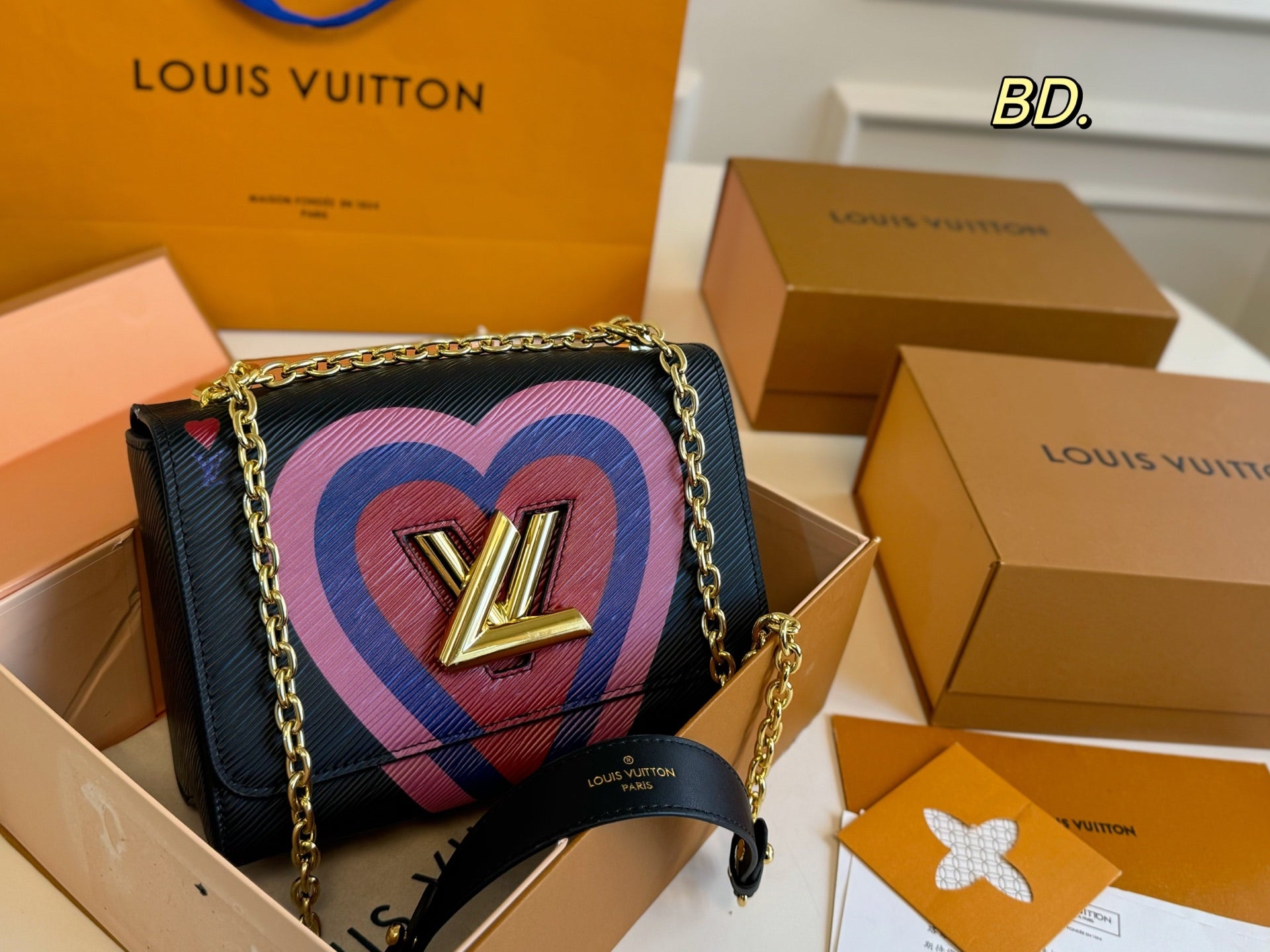 LV Heart Twist Crossbody Handbag