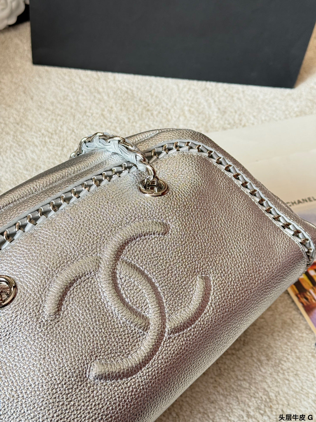 Chanel Oil-Wax Leather Bowling Bag