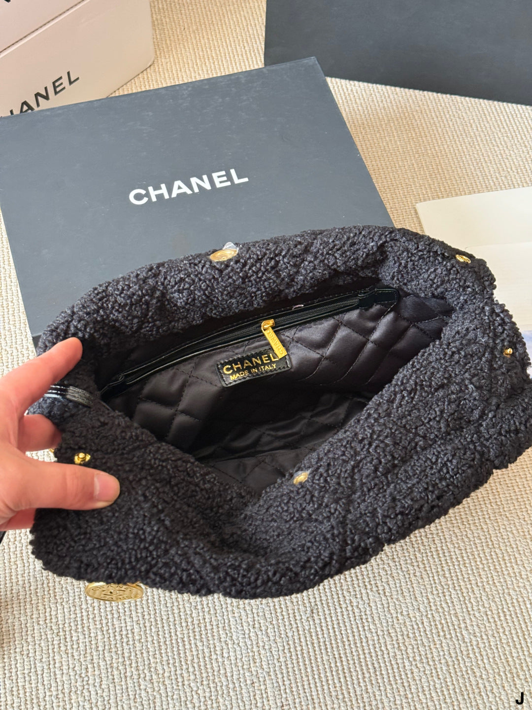 Chanel Chain Plush Trash Bag